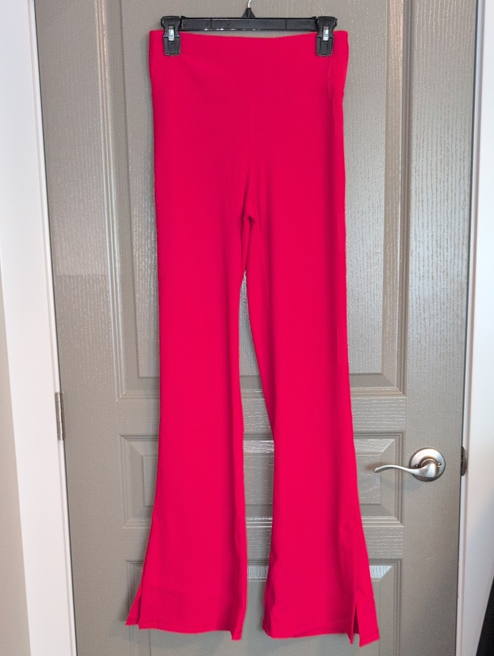 Bright Red Flared Pants